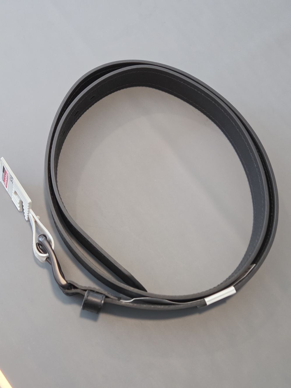 Dickies Black Leather Belt  with Black Hardware